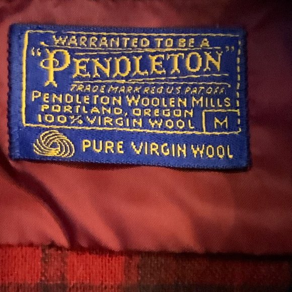 VTG Pendleton 100% Wool Board Shirt(M) Loop Collar - Picture 12 of 15